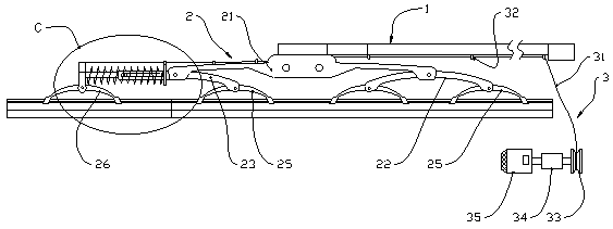 Car single wiper system