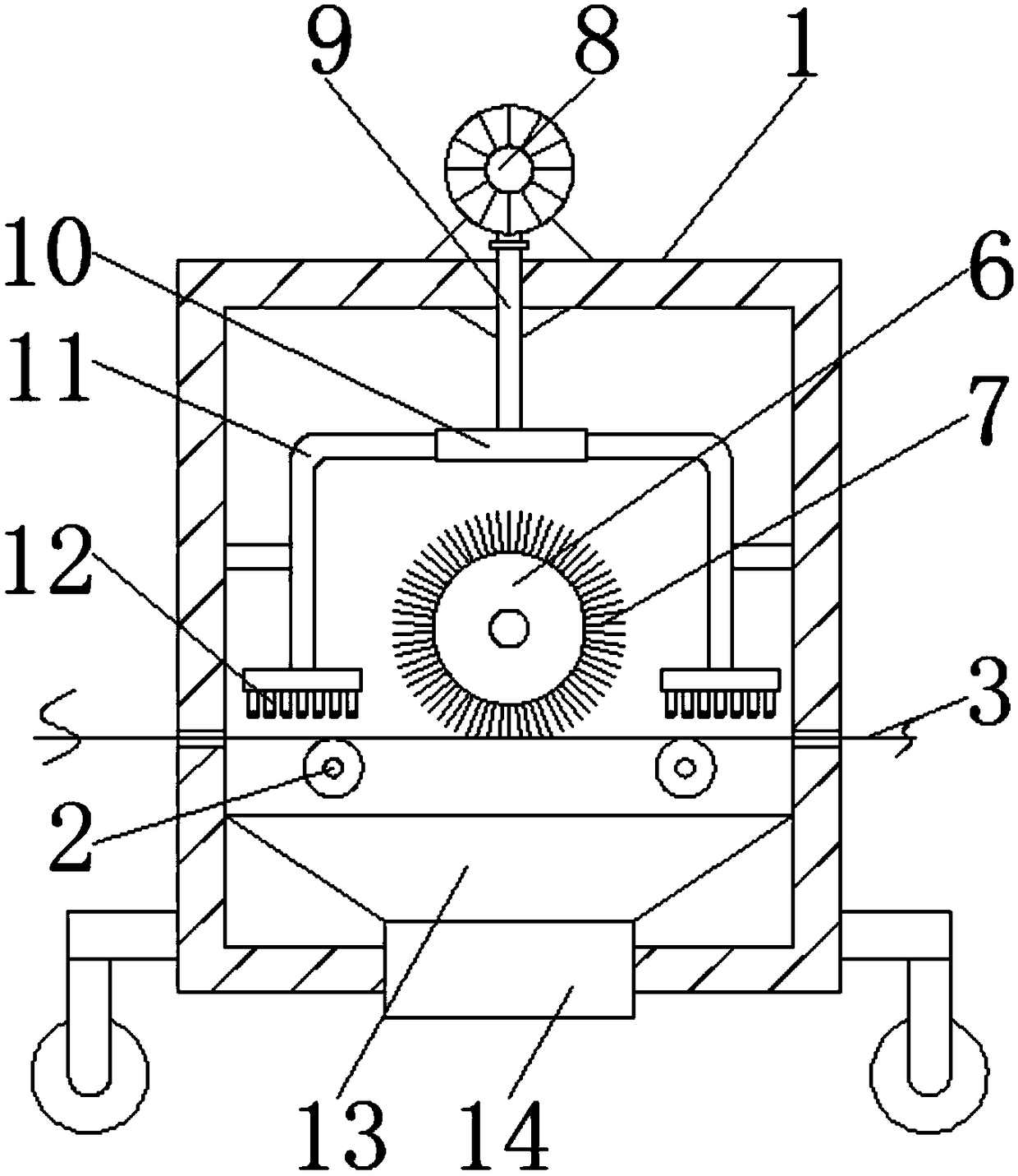 Dust removal device for cloth printing and dyeing equipment