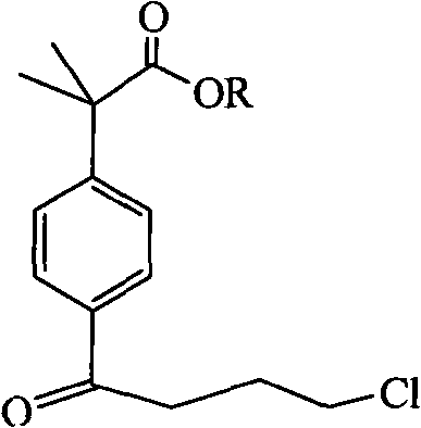 Method for synthesizing 2-[4-(4-chlorobutyryl)phenyl]-2-methacrylate