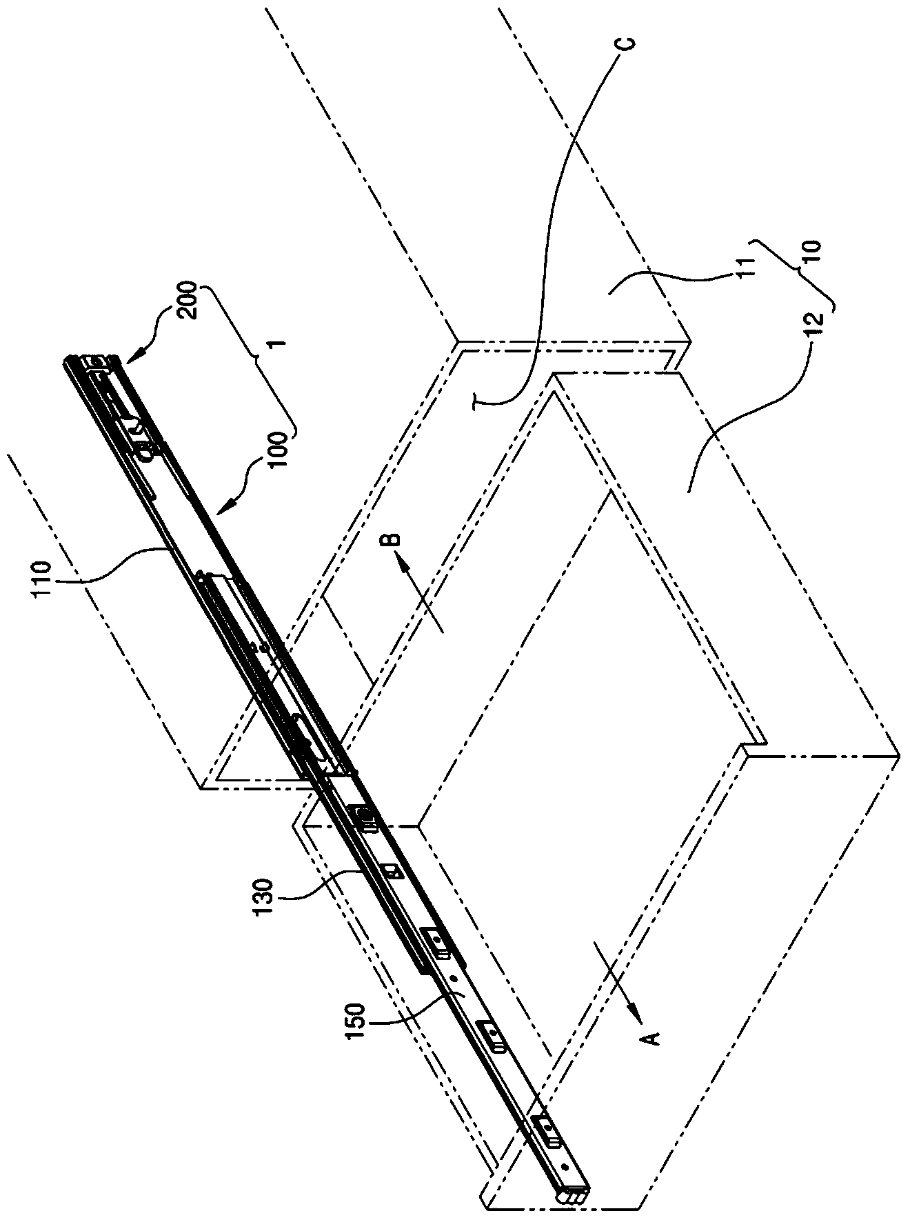 Drawer sliding device