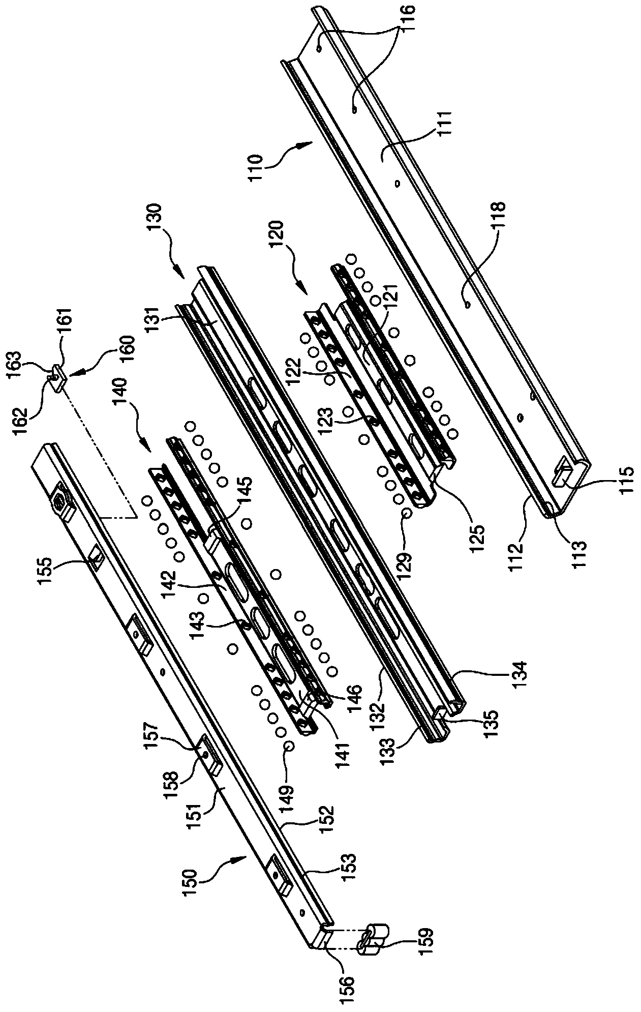 Drawer sliding device