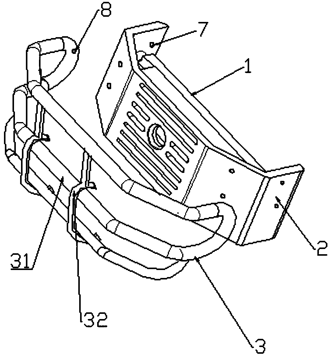 Front bumper for reducing impact