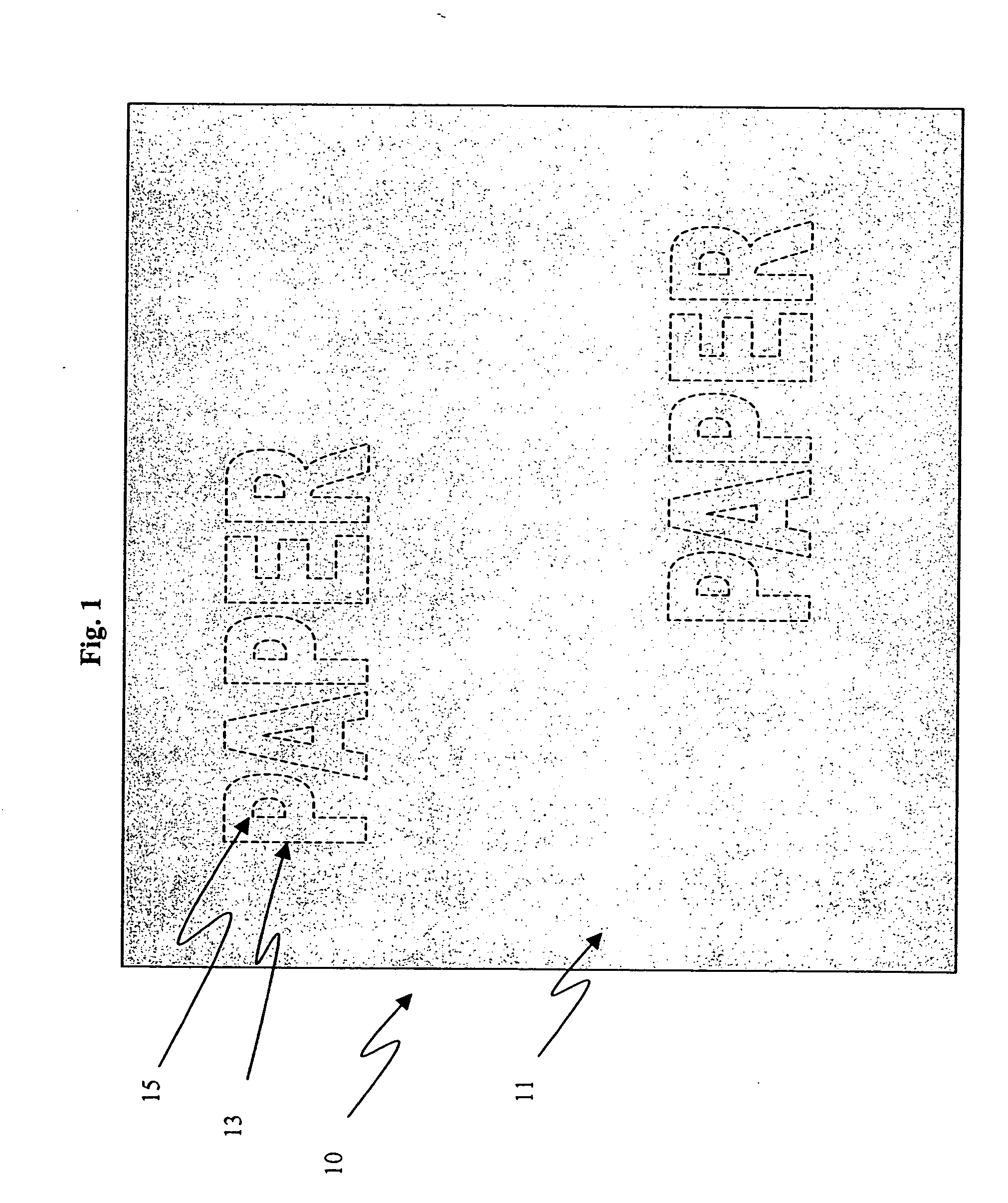 Antistatic conductive grid pattern with integral logo