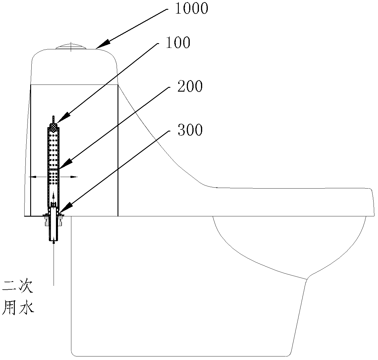 Electronic closestool provided with liquid level sensor and preventing liquid level from fluctuating