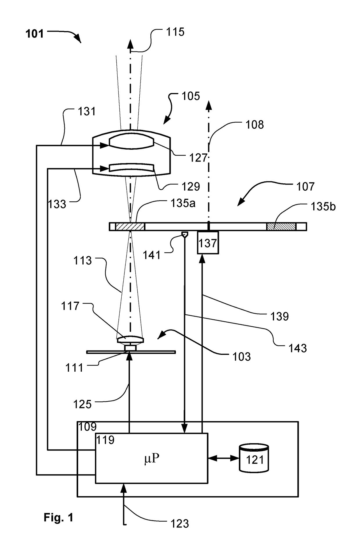 LED projecting light fixture with additional light effects