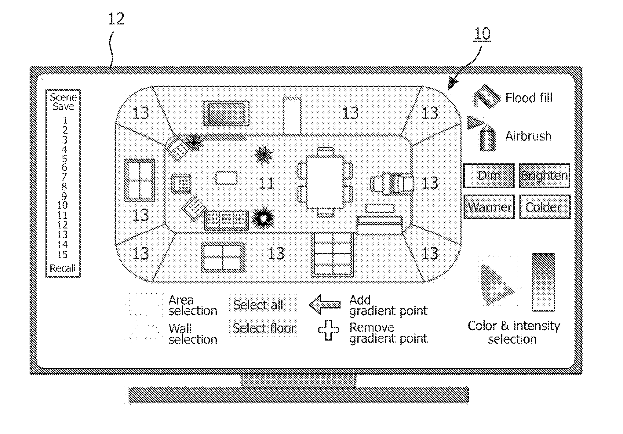 Method and computer implemented apparatus for controlling a lighting infrastructure