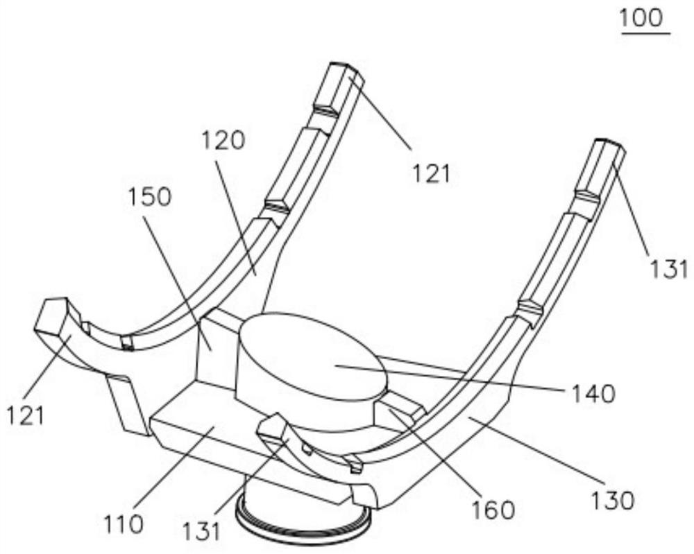 Auxiliary tool for welding cinder ladle trunnion seat and welding technology