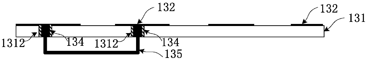 Circuit LED support and LED