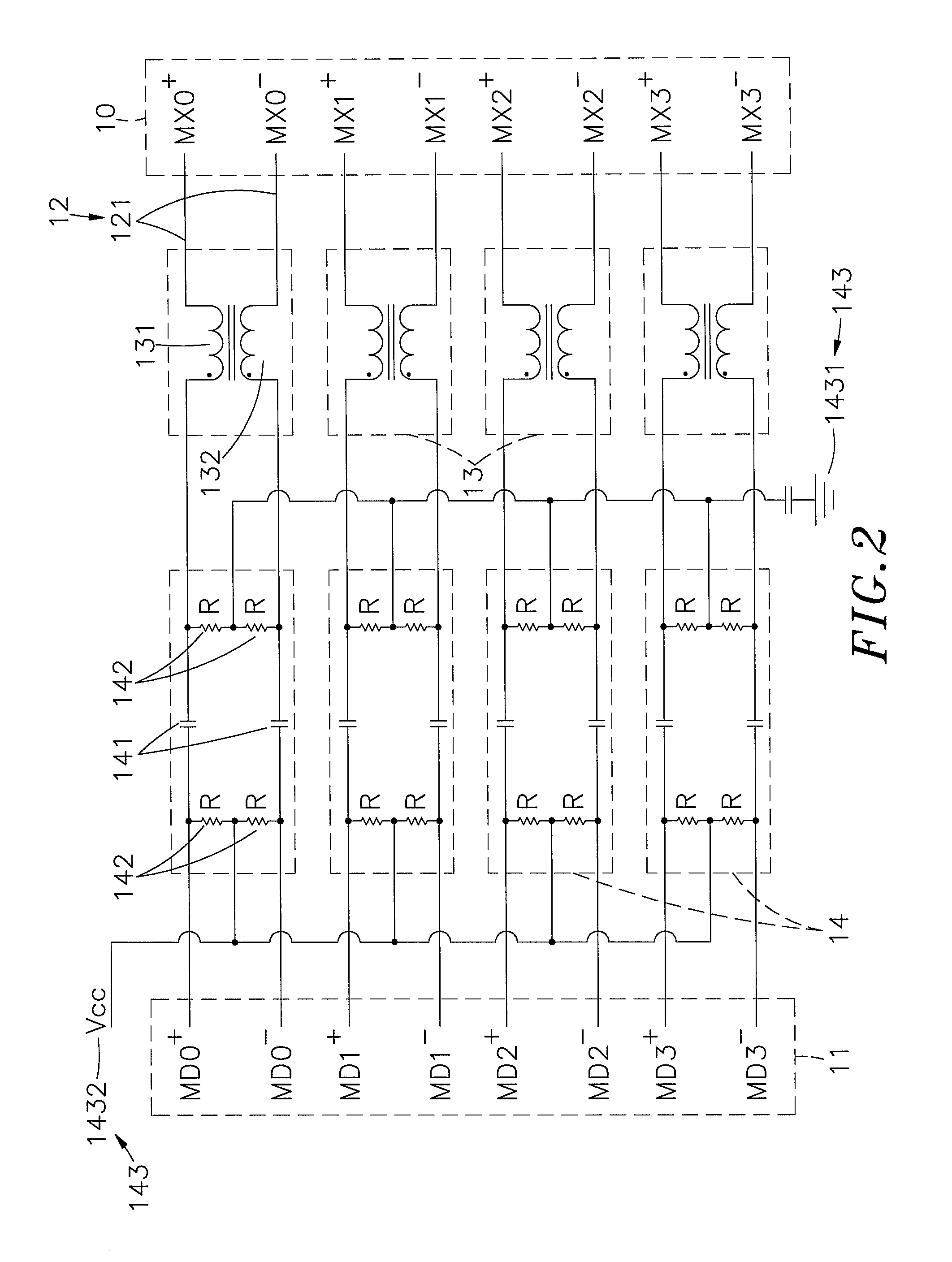 Network signal coupling circuit