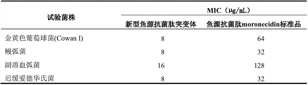 A novel fish-derived antimicrobial peptide mutant and its preparation method and application