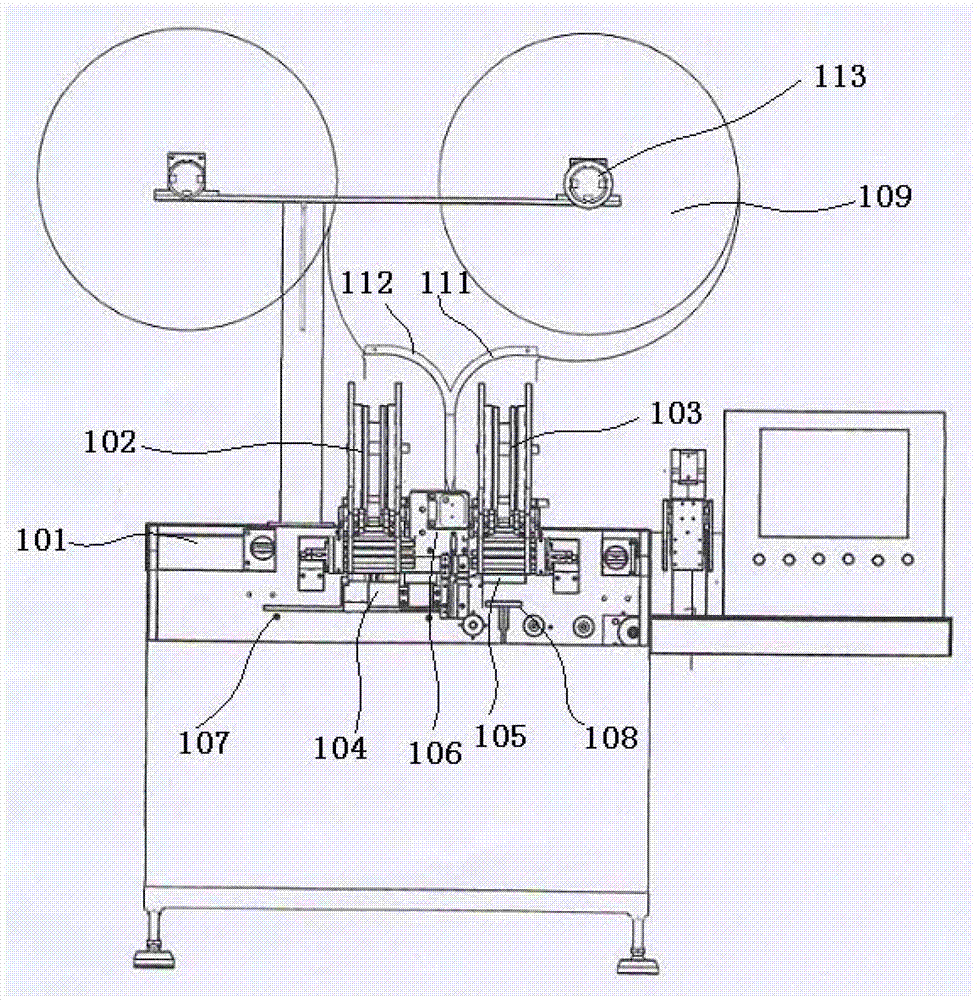 A battery plate wrapping machine