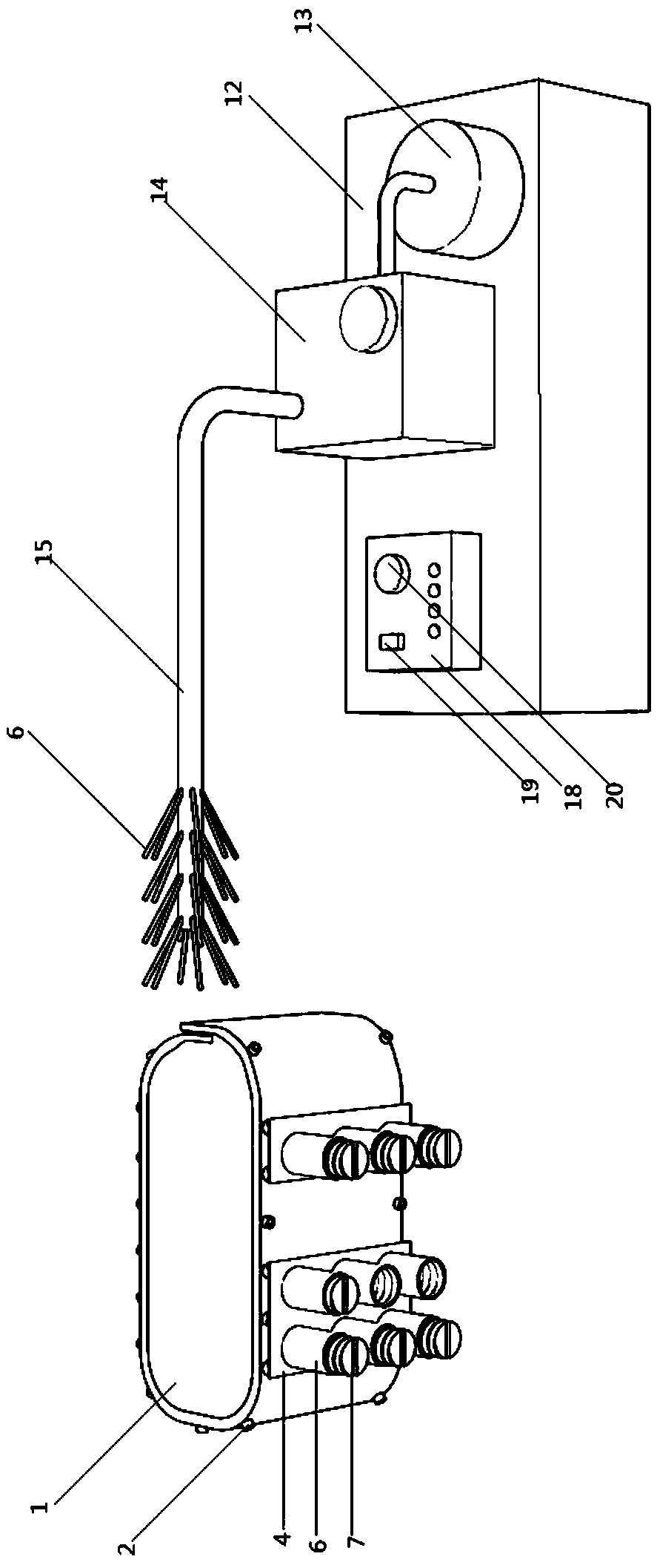 Lung-clearing and phlegm-eliminating device for old people