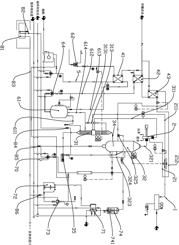 MVR continuous evaporative crystallization system