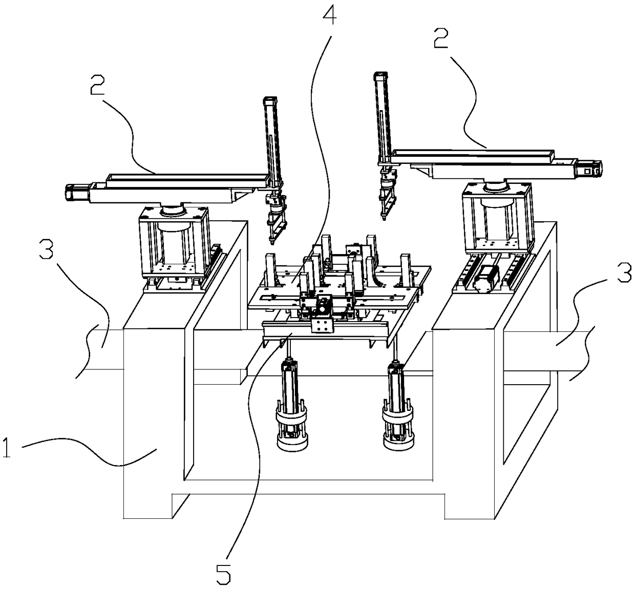 An automatic laminating device for transformer iron core