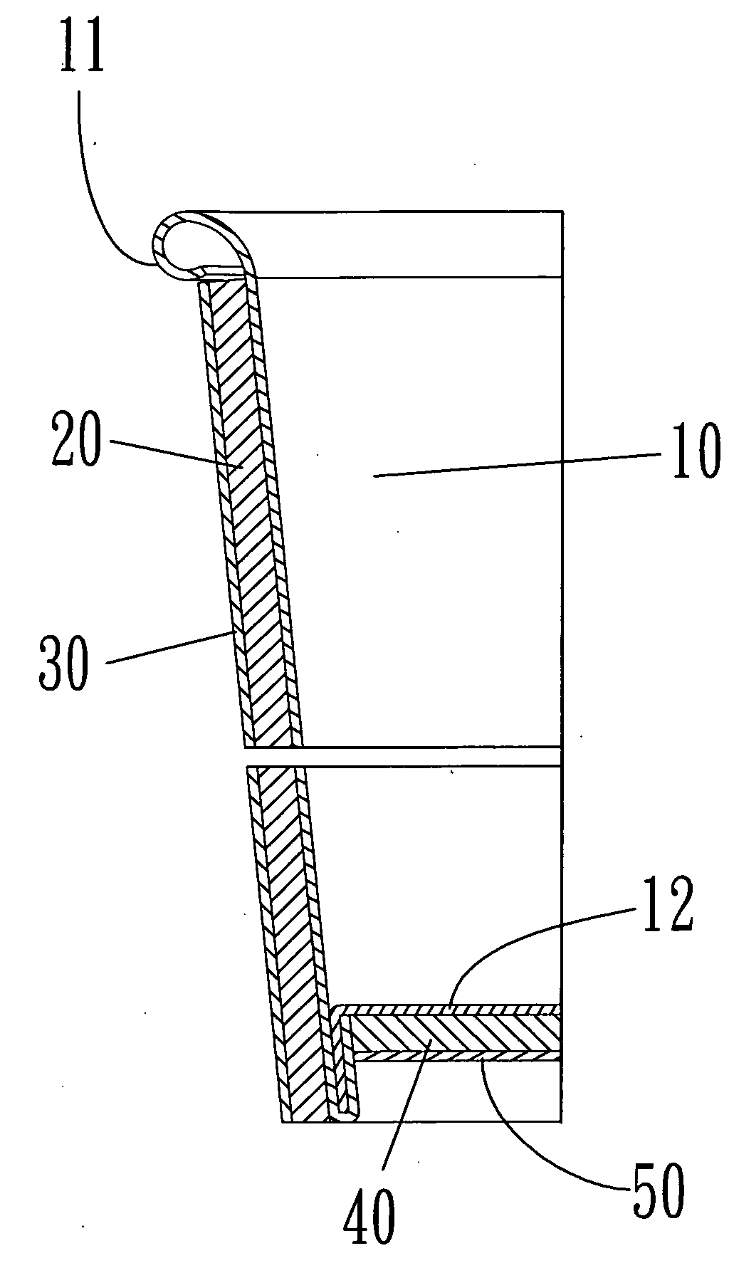 Structural improvement for cup container