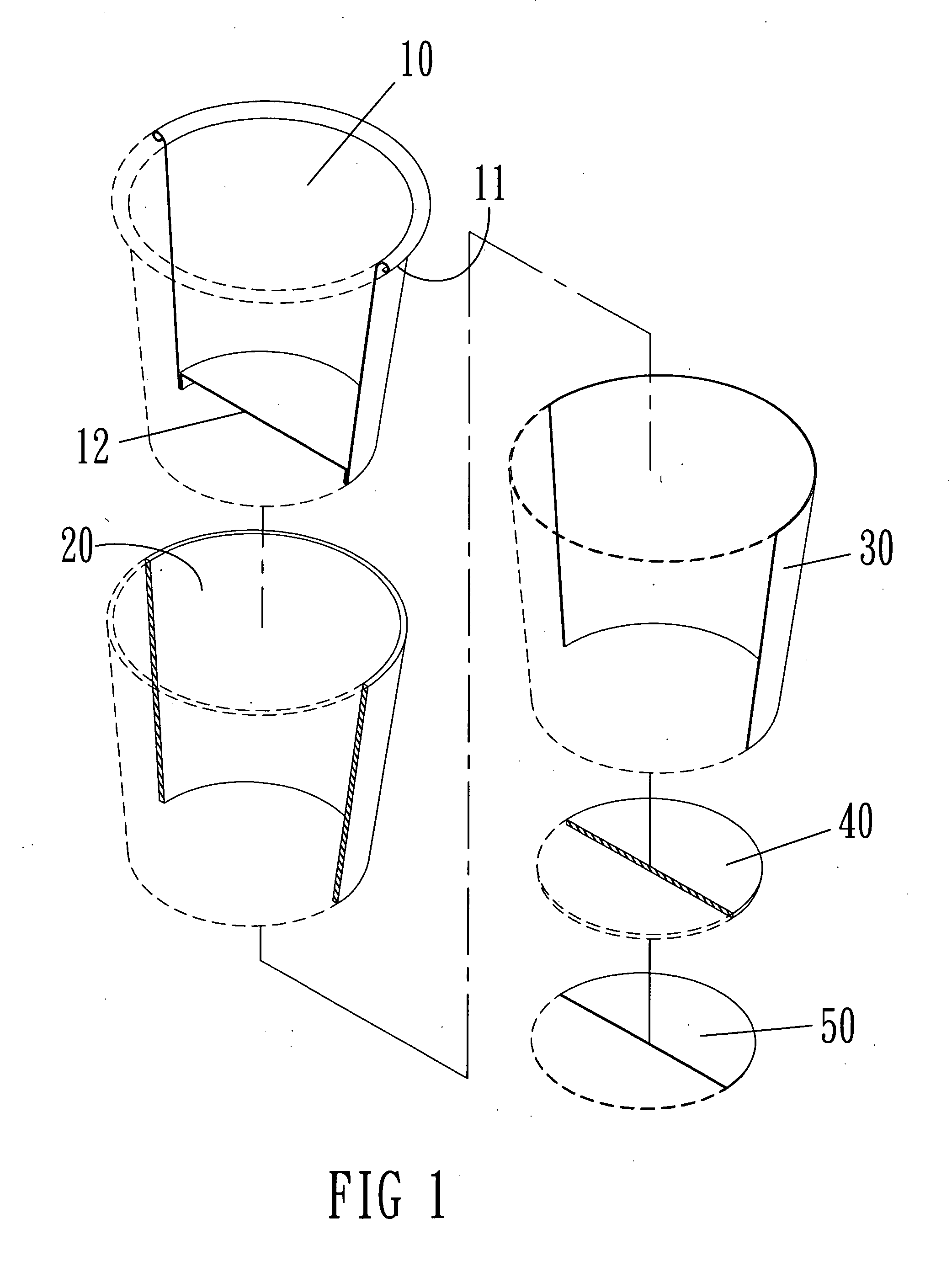 Structural improvement for cup container