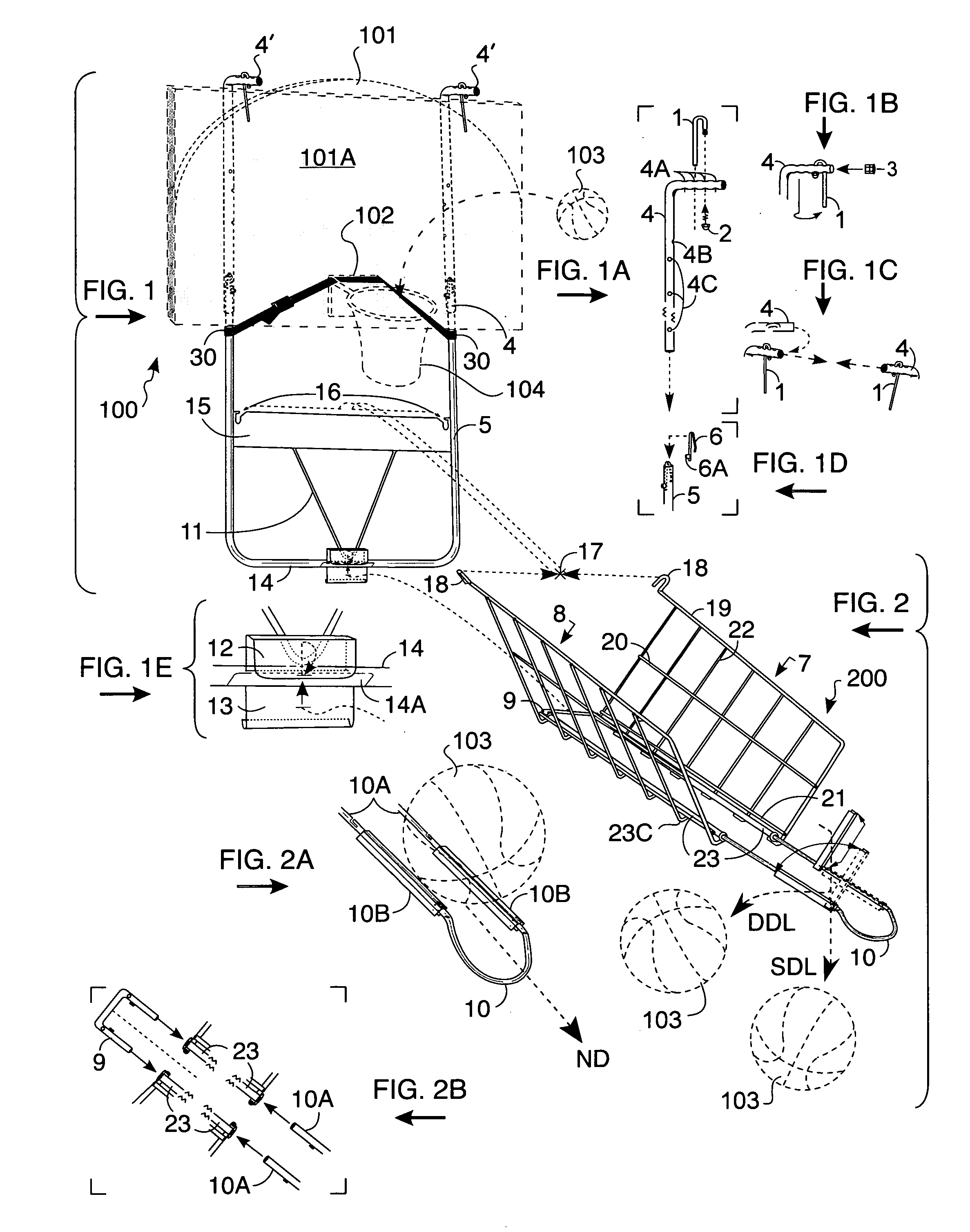 Basketball return apparatus with track extender and deflector