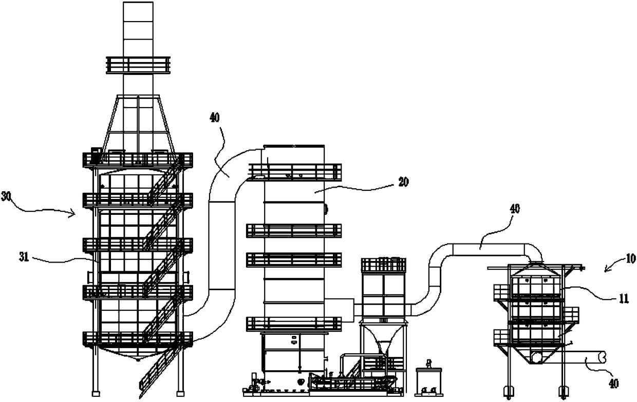 Flue gas purifying equipment of kiln