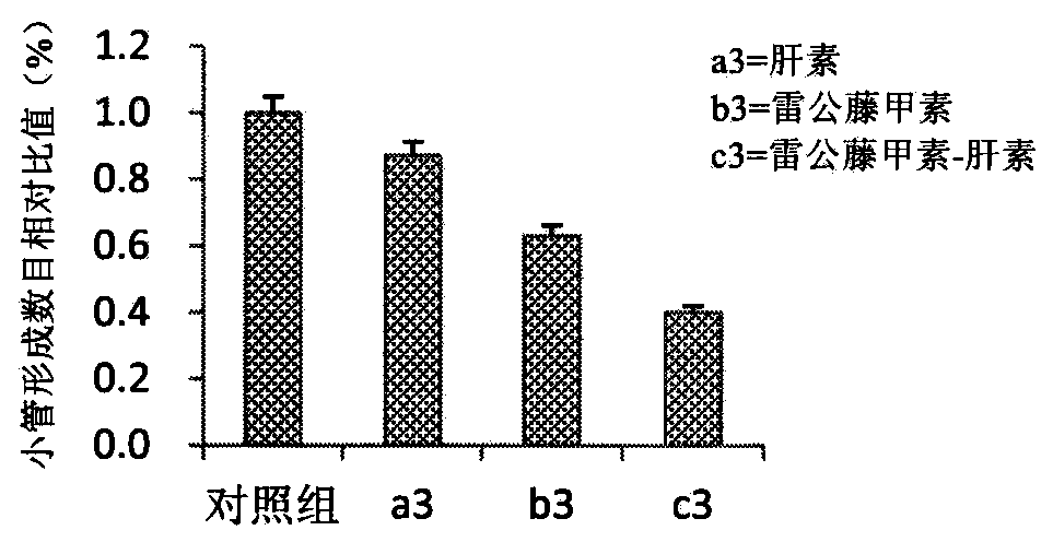 Preparation of natural active substance constructed polymer composite medicine and application thereof in inhibiting angiogenesis