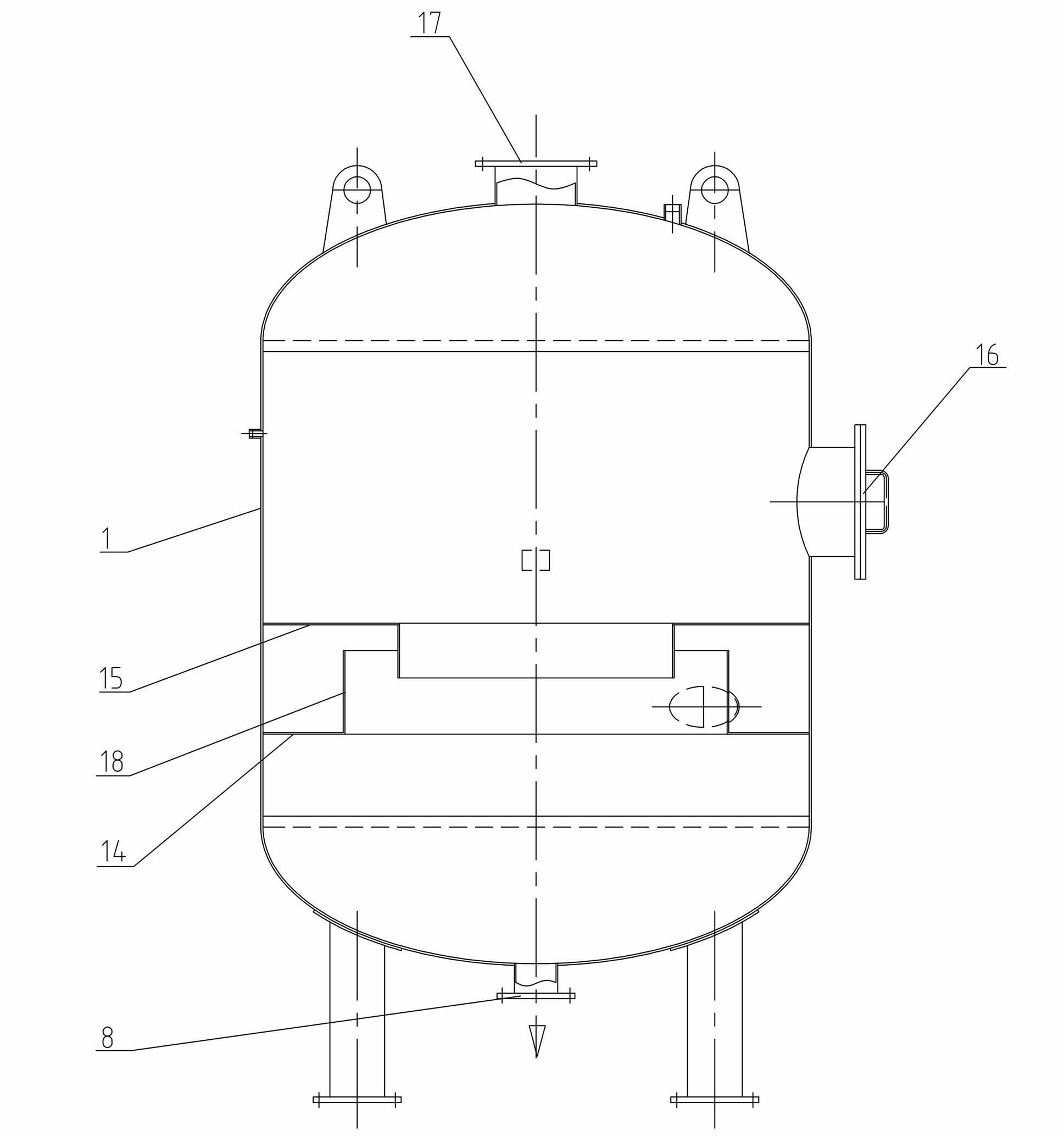 Sewage drainage energy-saving flash tank