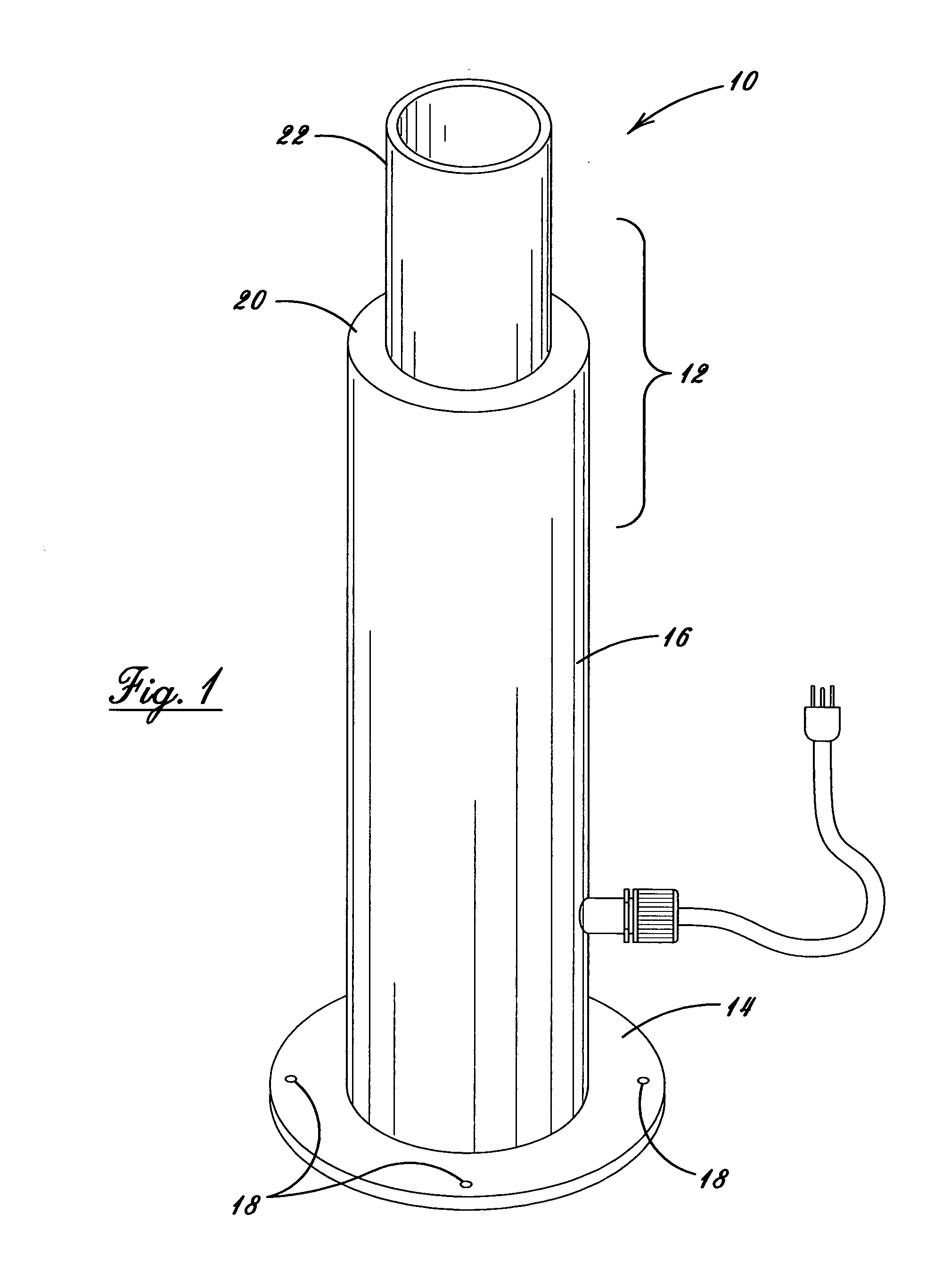 Radon mitigation heater pipe