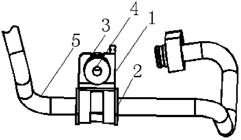 Automobile air conditioner pipeline fixing support