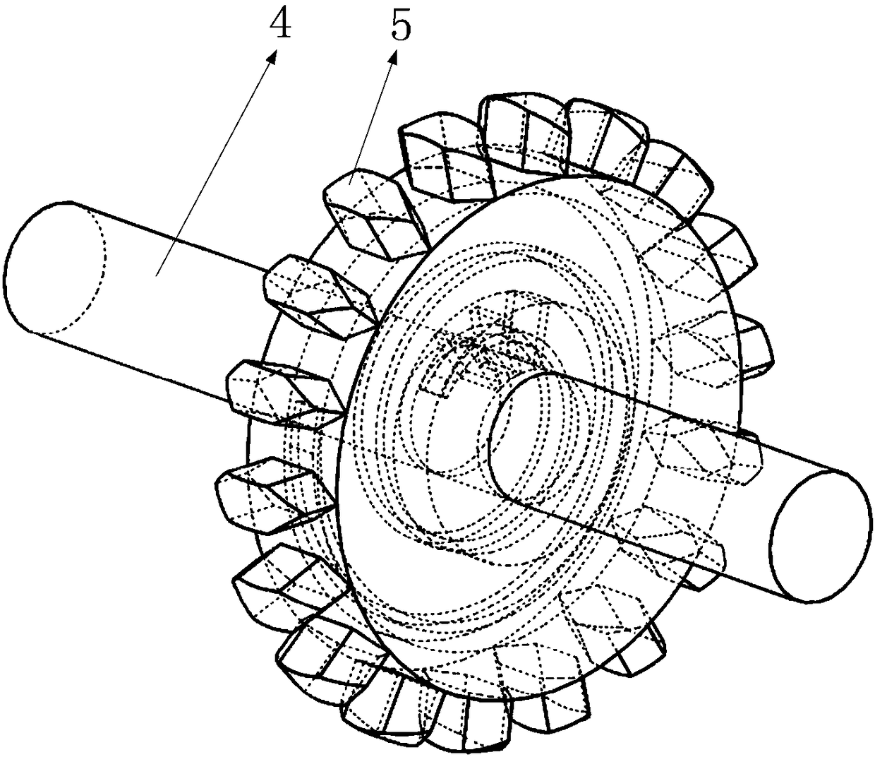 Synchronous tooth collision prevention gear transmission mechanism