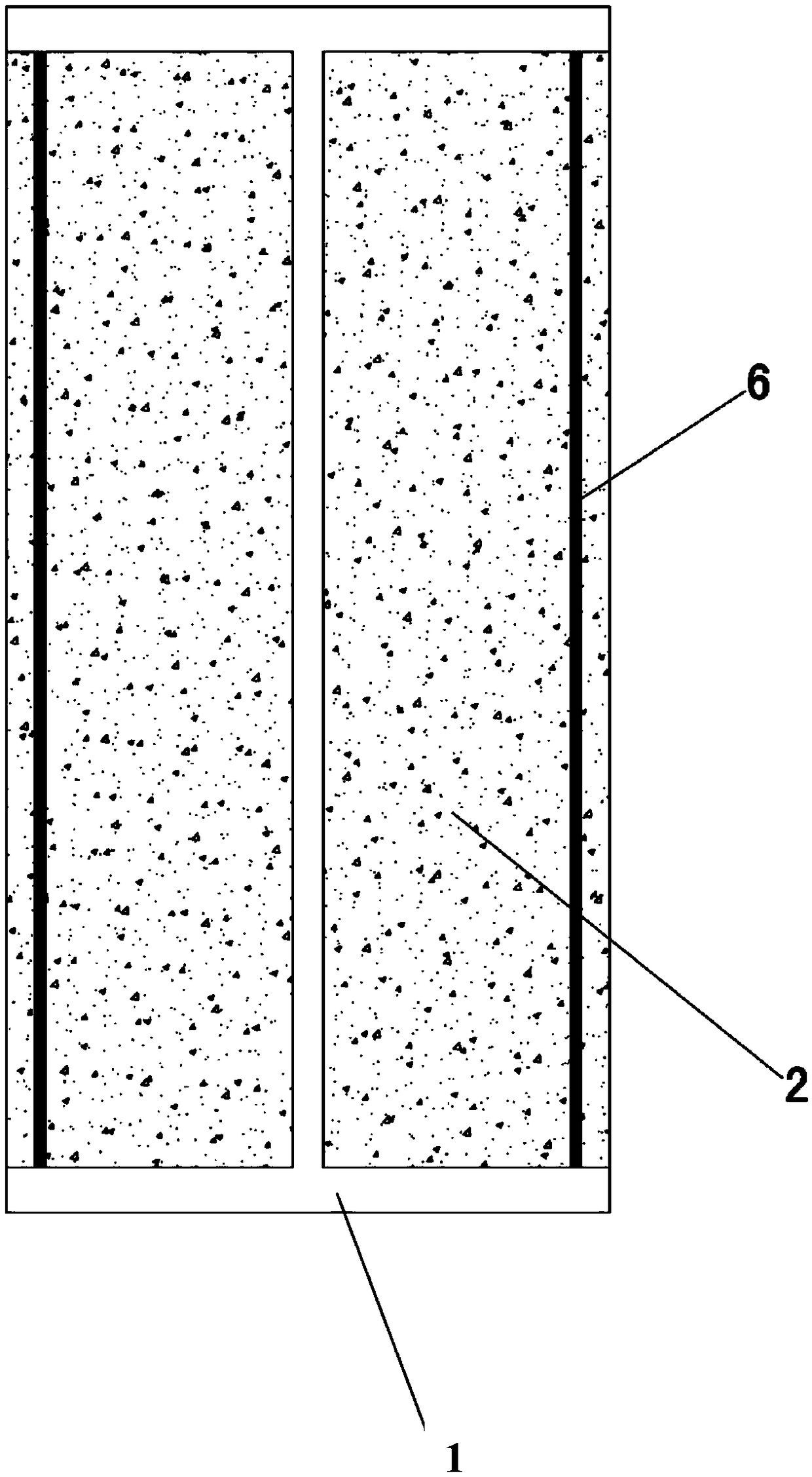 A filling method of concrete in the joint area of ​​partially combined prefabricated beams