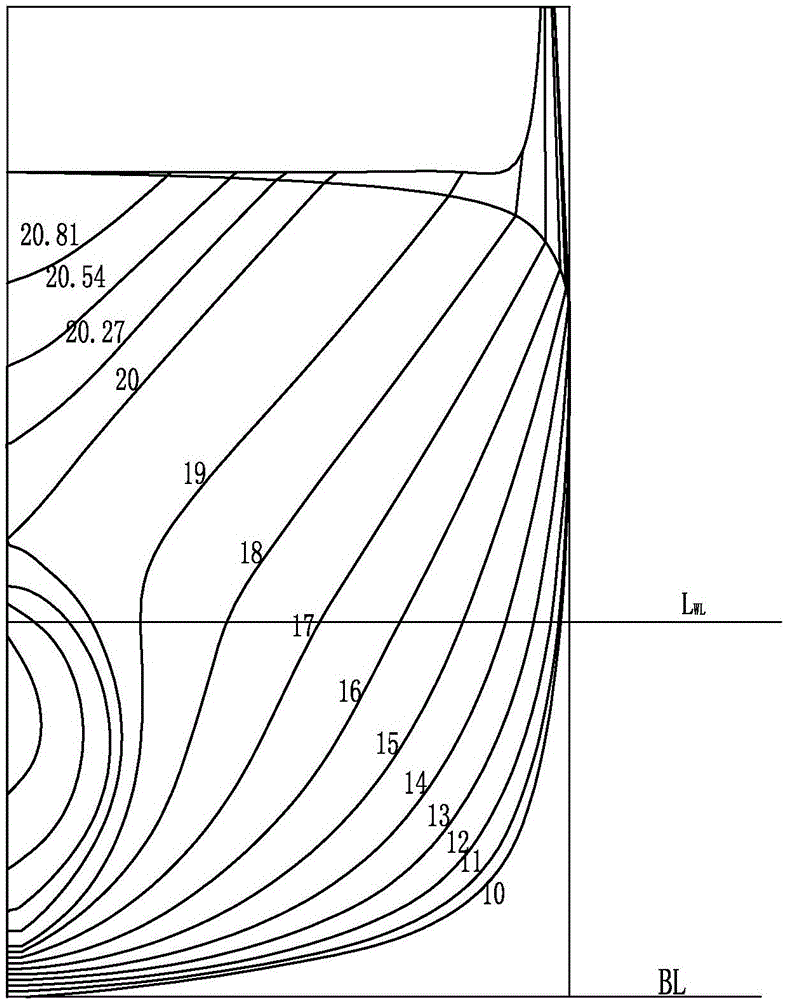 Spherical axe type ship bow suitable for medium-high speed ship