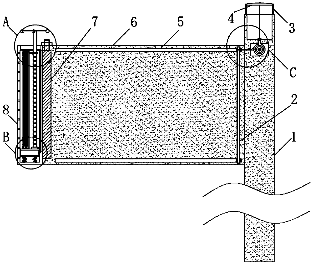 Municipal road indicating equipment for sponge city