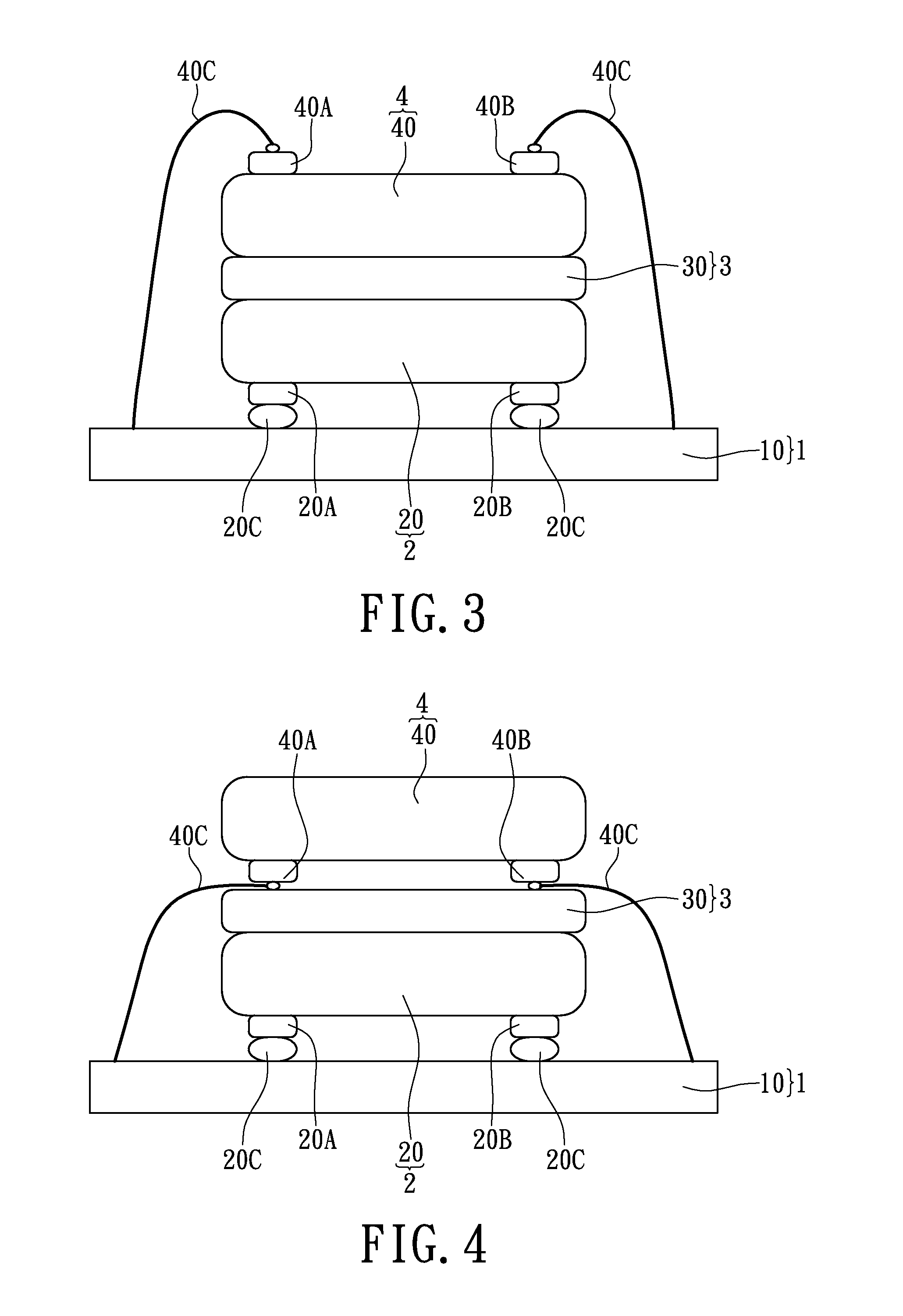 Vertical stacked light emitting structure