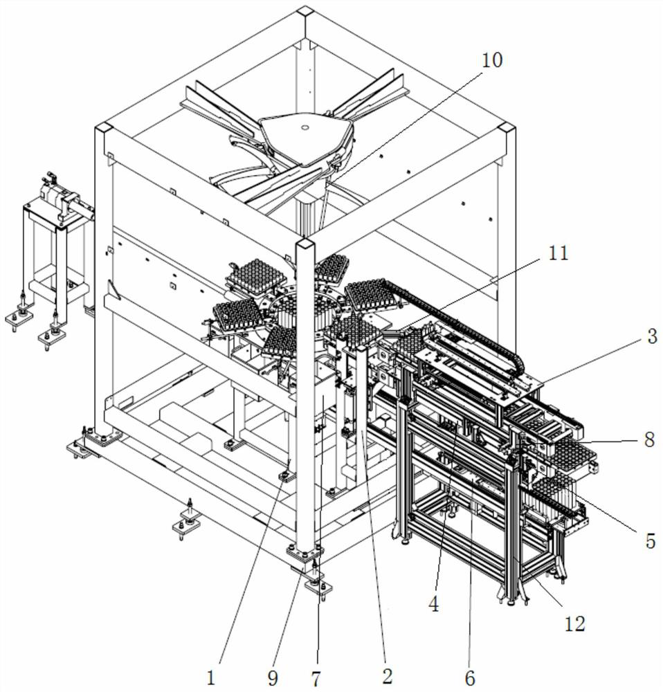 A robot filling potted flower system