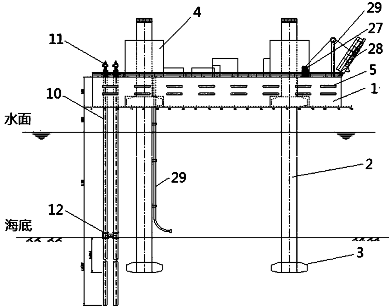 Movable wellhead platform for offshore marginal oilfield development and usage method