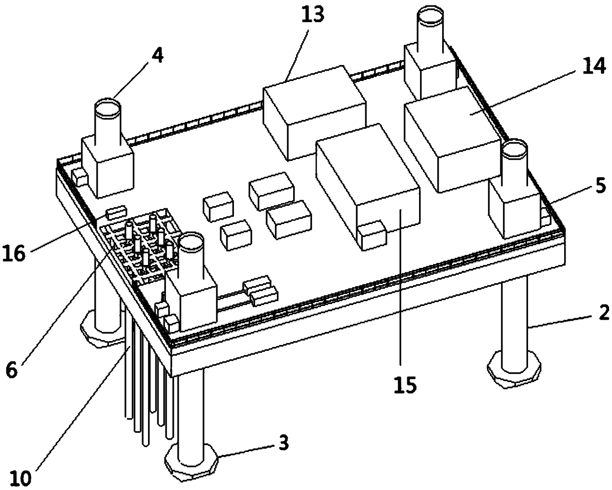 Movable wellhead platform for offshore marginal oilfield development and usage method