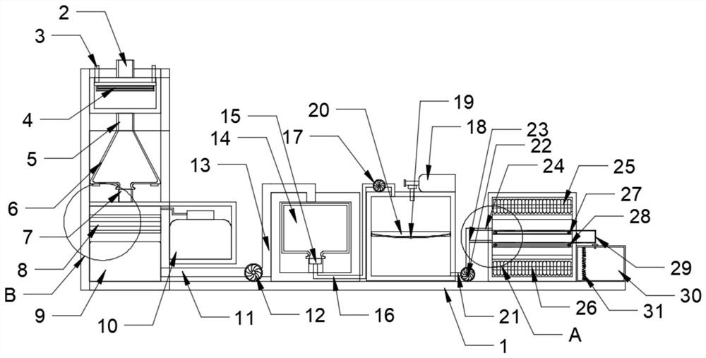 Method and device for extracting plasma protein powder from pig blood