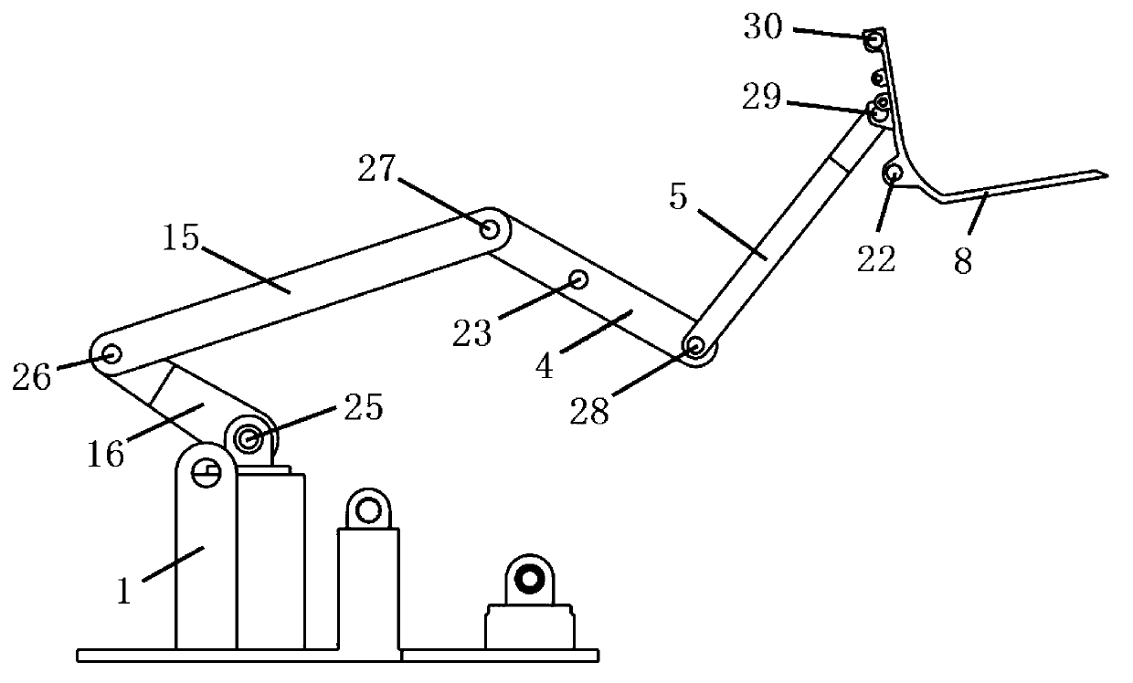 Discrete variable speed and human hybrid driving multi-freedom-degree controllable mechanism type sugarcane loading machine