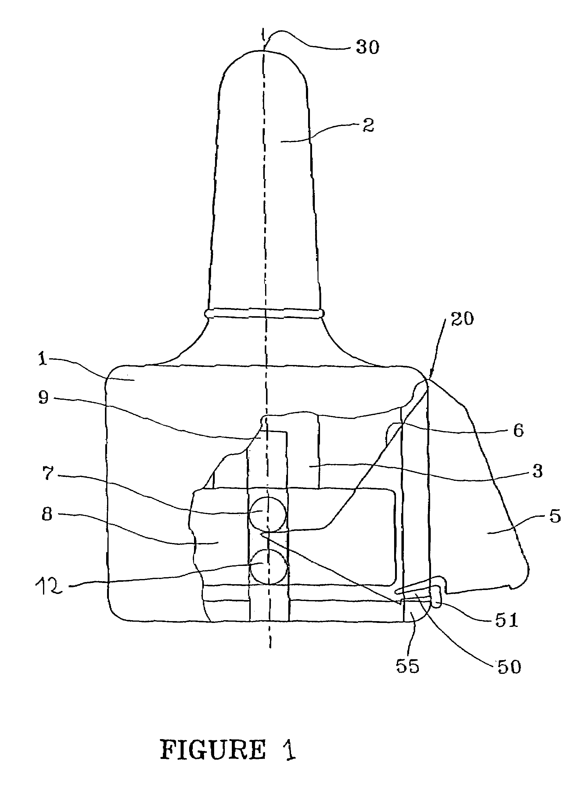 Fluid product dispensing device