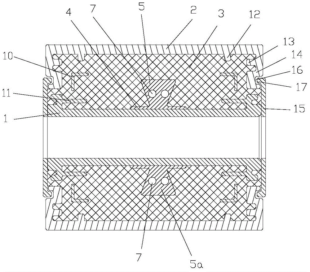 Self-adapting variable-damping hydraulic pressure rubber vibration isolation device for automobile suspension