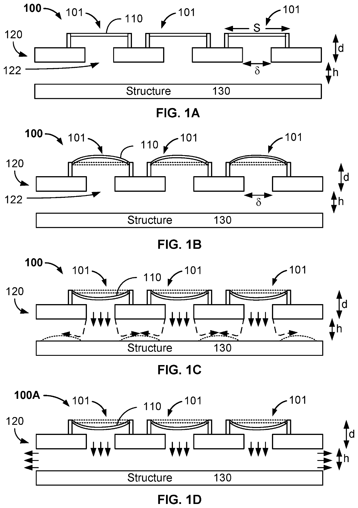 Two-dimensional addessable array of piezoelectric mems-based active cooling devices