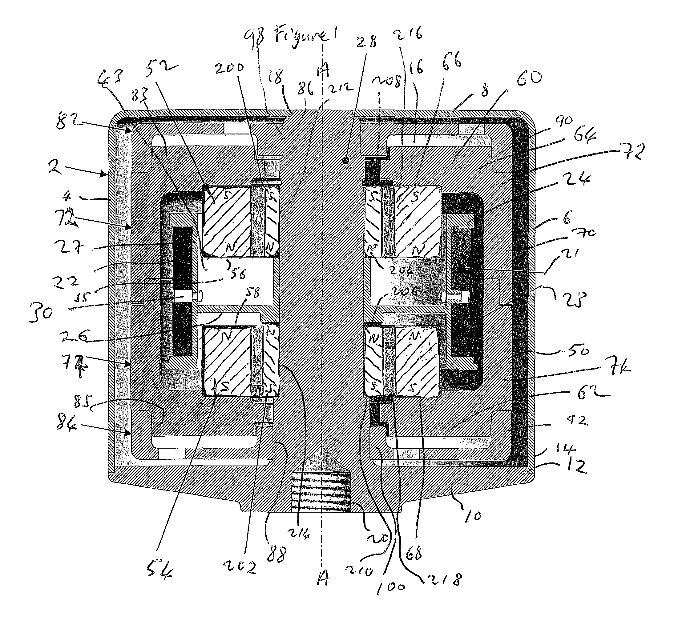 Electromechanical generator for converting mechanical vibrational energy into electrical energy