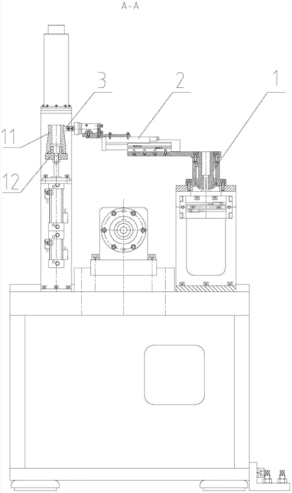 Transmission intermediate shaft circlip automatic feeding and pressing mechanism