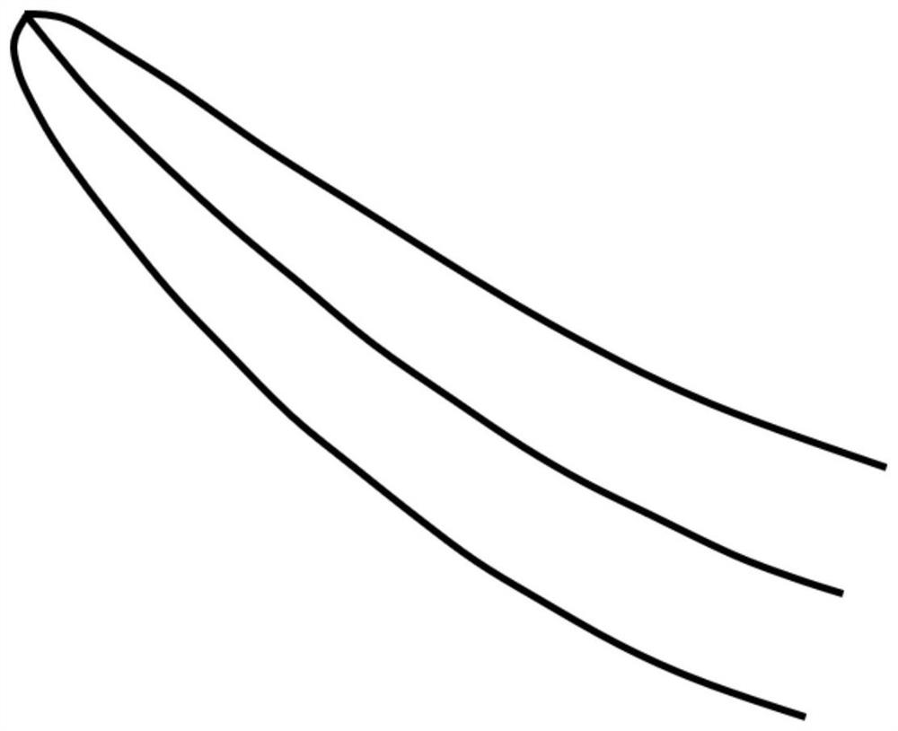 Construction method of low-pressure turbine stator blade wave front edge