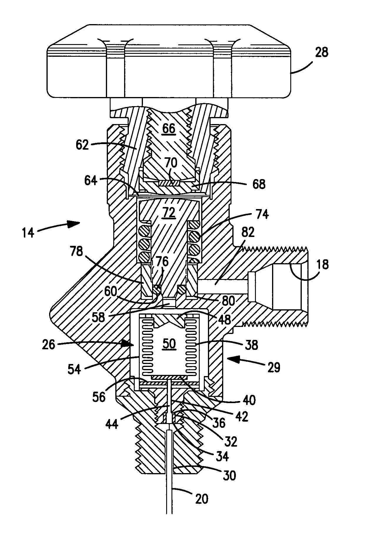 Fail-safe vacuum actuated valve for high pressure delivery systems