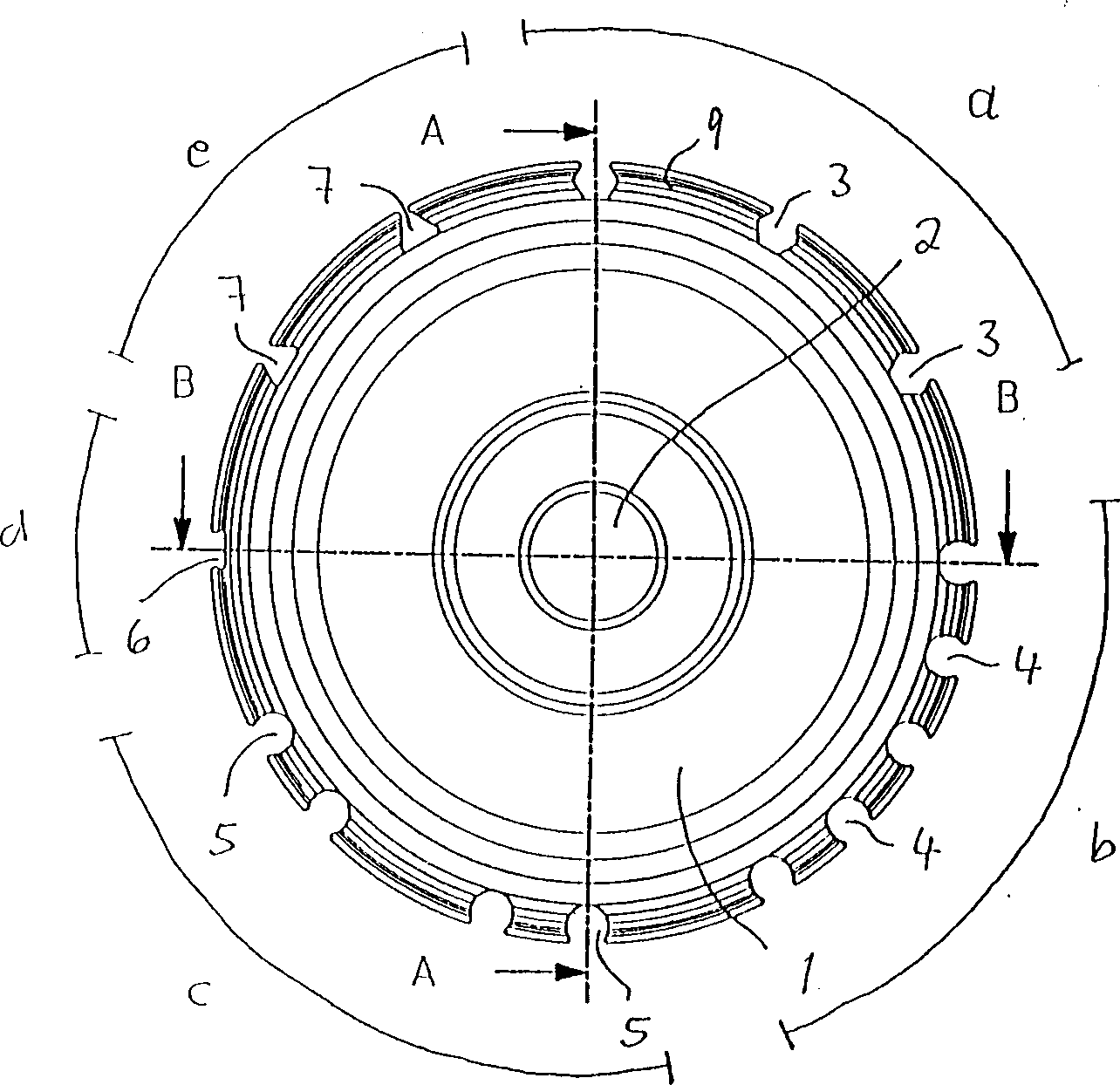 Support disc base unit for supporting end open spinning rotor