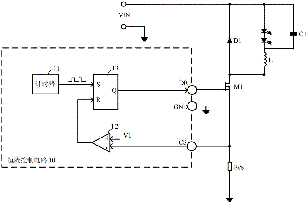 LED (Light Emitting Diode) driving circuit and constant-current control circuit thereof