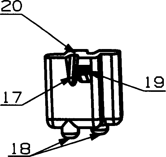 Colour lamp base of non-binding post on colour lamp string