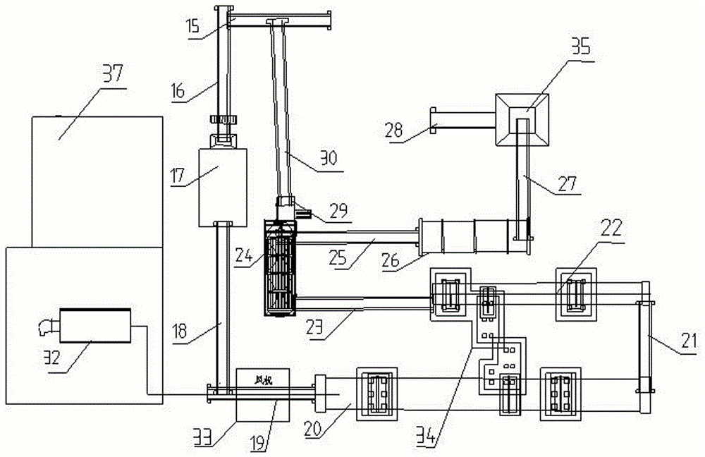 Automatic production and packaging production line for particulate biological organic fertilizer