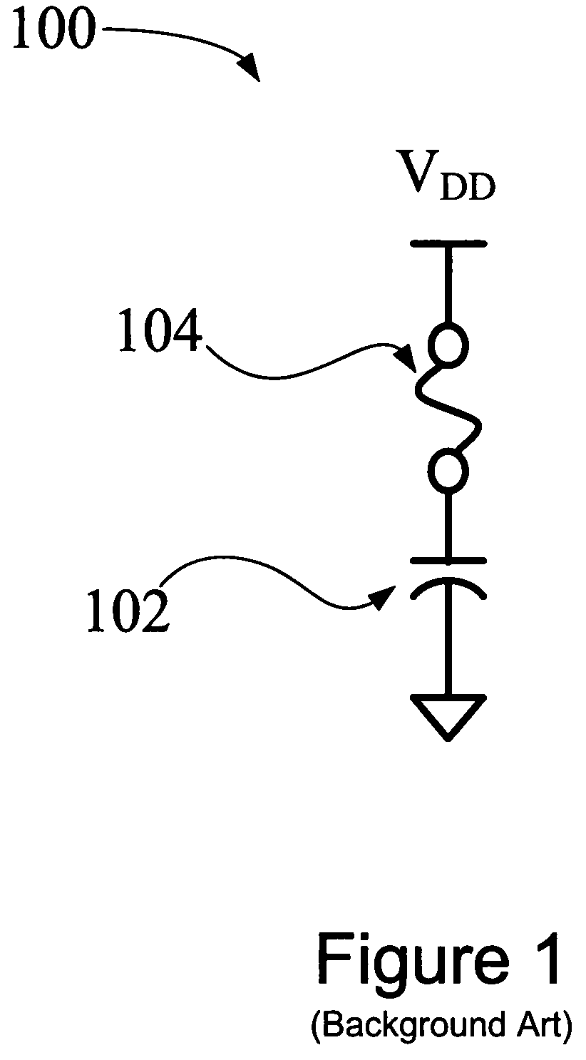 Decoupling capacitor control circuit and method for enhanced ESD performance