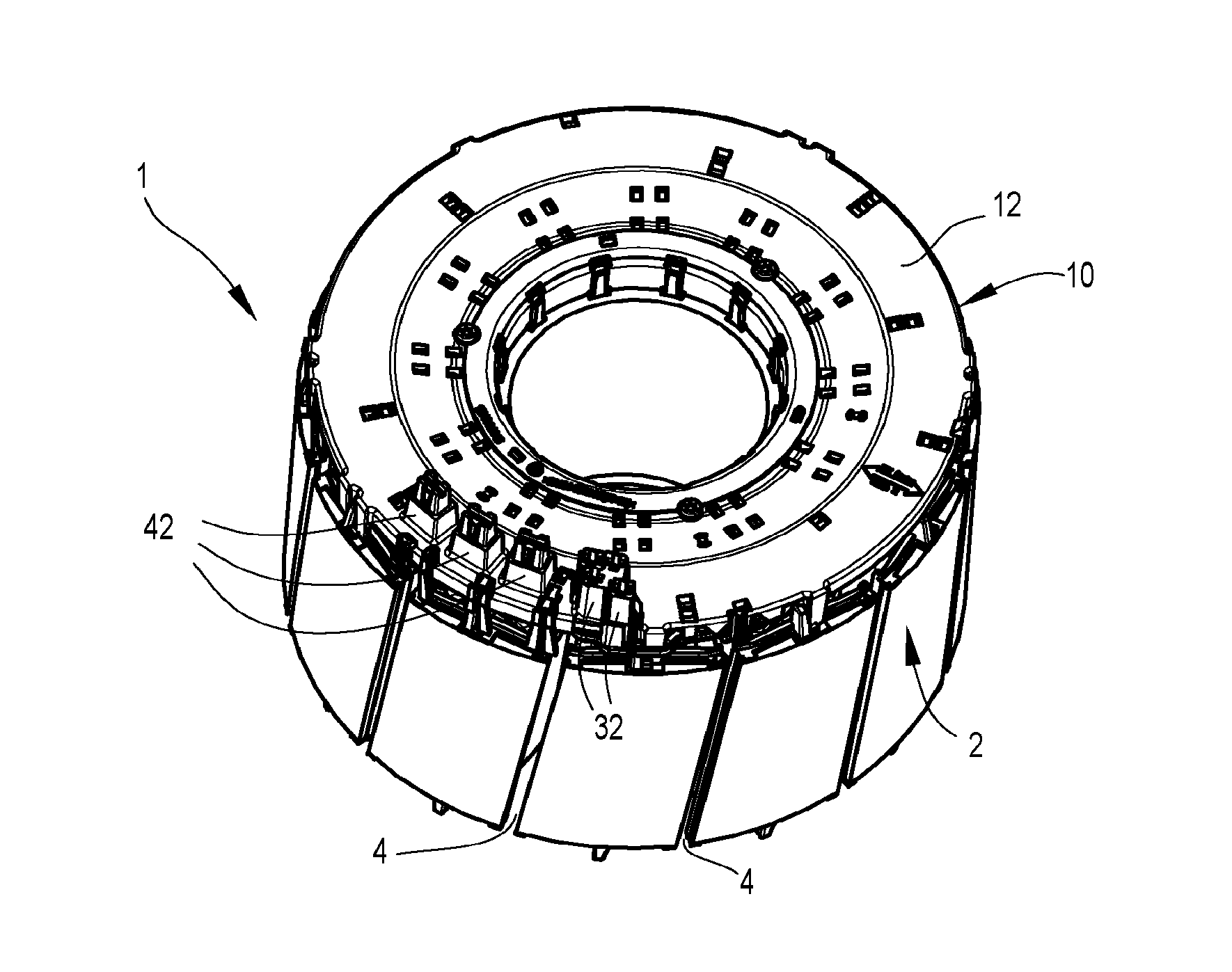 Stator arrangement for an electric motor