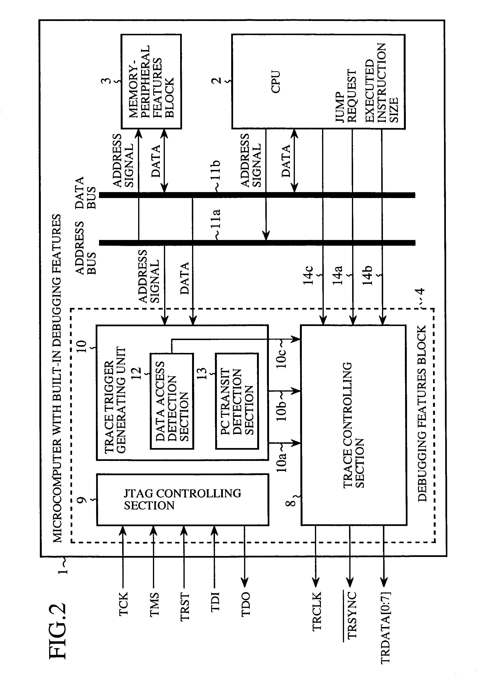 Microcomputer and debugging system